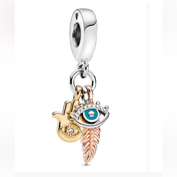 Pandora Silver & Gold Charm - Picture 1 of 1
